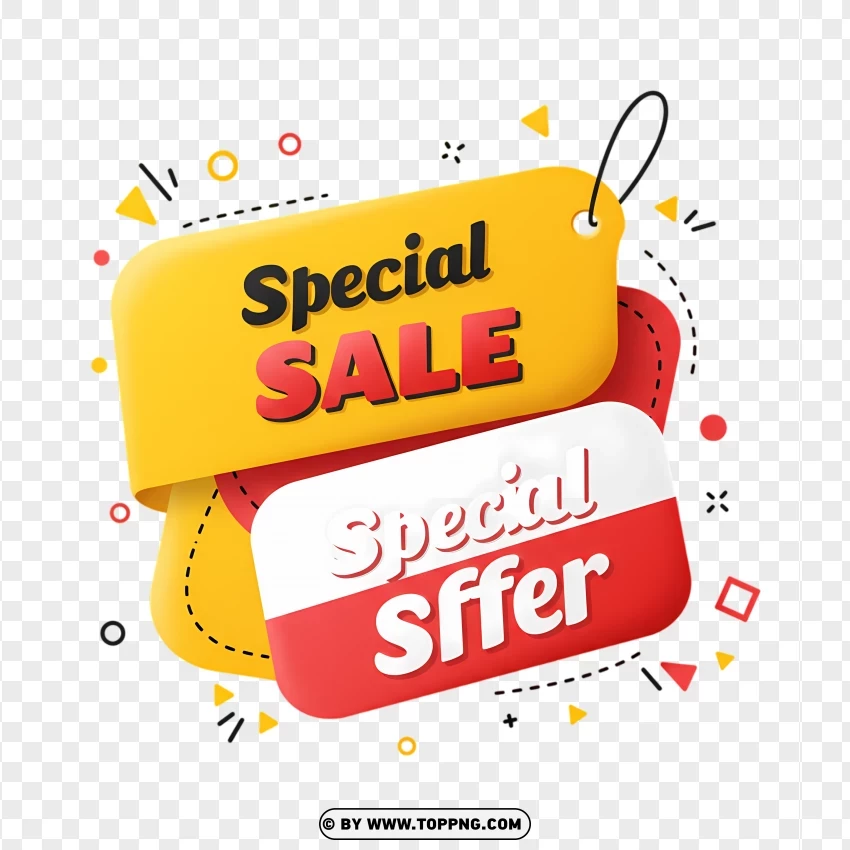 Special Sale Sticker With Decorative Elements PNG Transparent Background