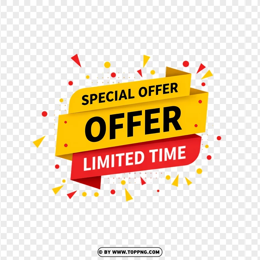 Special Offer Label For Limited Time Sale PNG Transparent Background