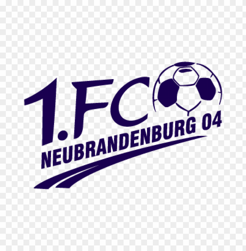 1. FC Neubrandenburg 04, football club, sports logo, soccer team, blue and purple