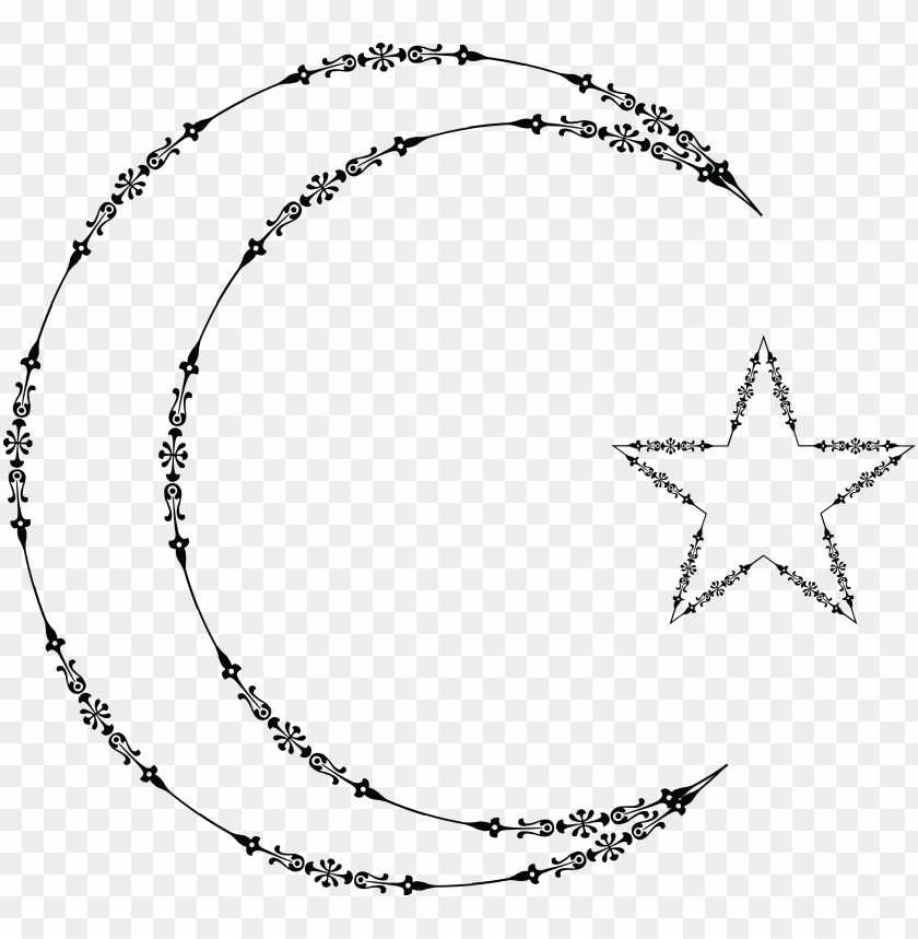 free PNG 10 hand drawn fancy border circle & oval frame clipart - star and moon clipart PNG image with transparent background PNG images transparent