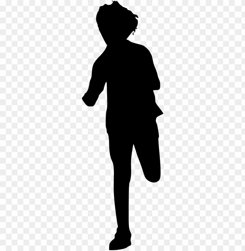 10 Kid Children Running Silhouette - Man Running Silhouette PNG Transparent With Clear Background ID 183017