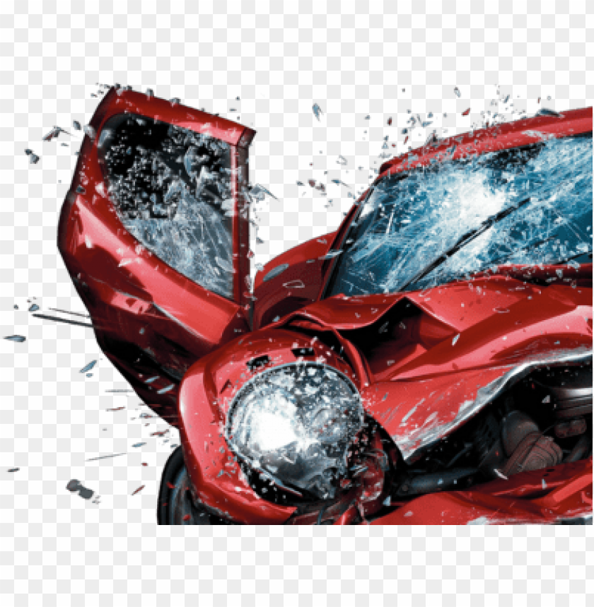 broken car window red