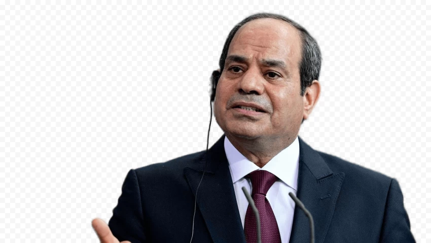 Photo of Abdel Fattah el-Sisi on Transparent Background, President Abdel Fattah el-Sisi,Egyptian Leader,السيسي, الرئيس المصري,