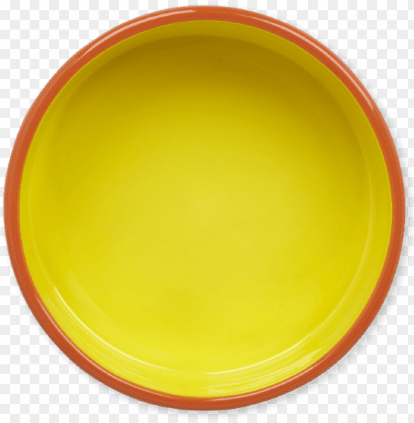 13oz Ceramic Daisy Life Is Good Dog Bowl - Bowl Top View PNG Transparent With Clear Background ID 186668