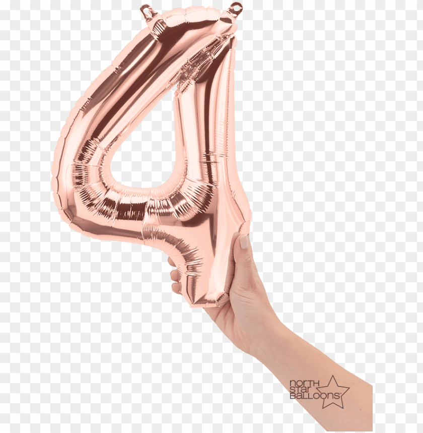 14 Birthday Balloons Rose Gold Png Image With Transparent
