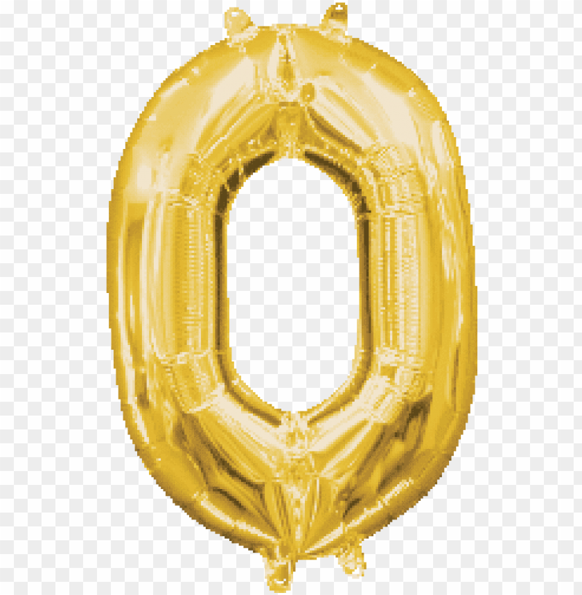 16" alphabet 'o' gold foil balloon - 34 gold number balloons PNG image with transparent background@toppng.com