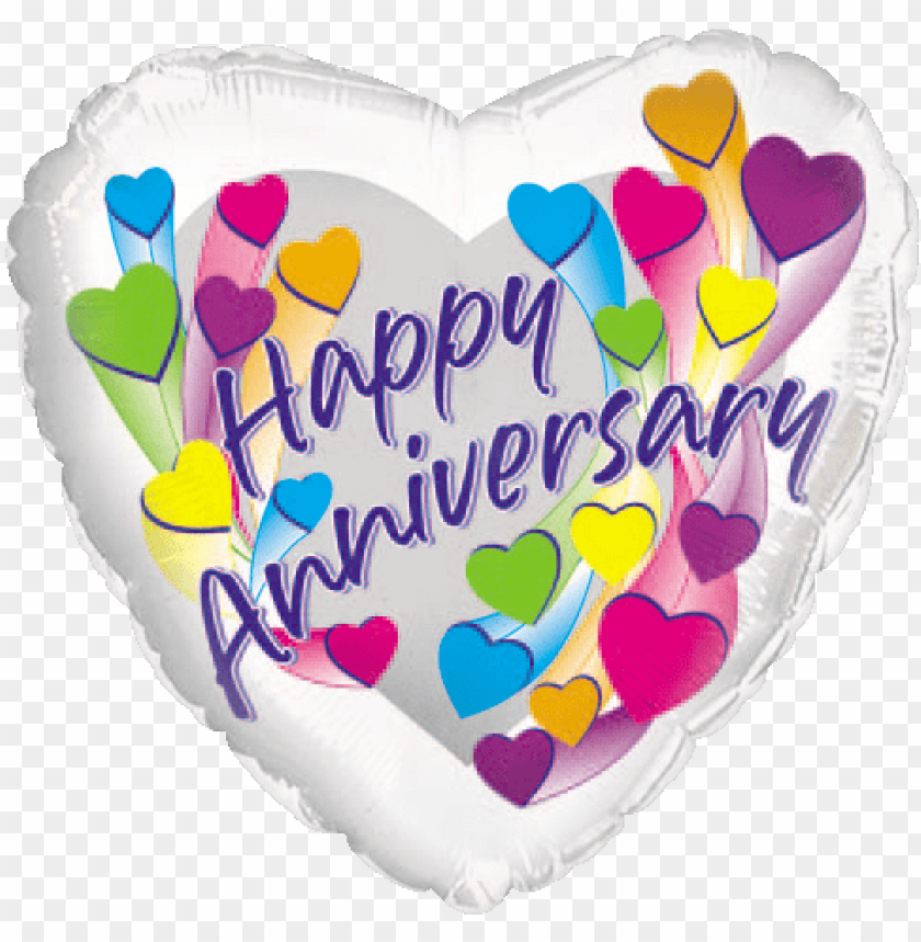 free PNG 18″ happy anniversary multi colors - happy anniversary balloon PNG image with transparent background PNG images transparent