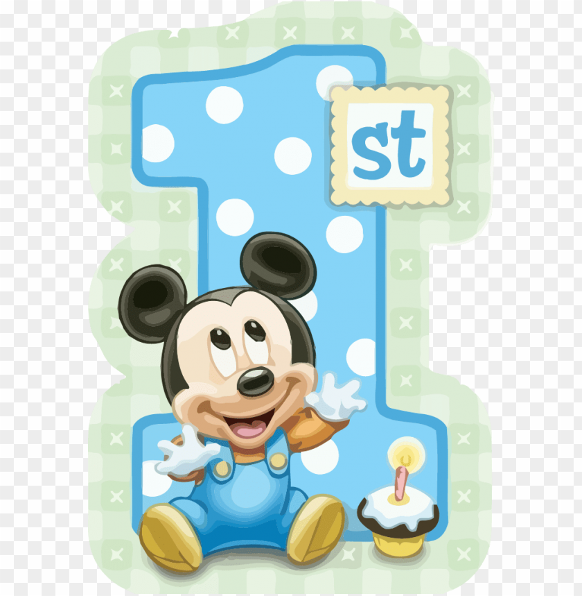 1st birthday mickey mouse PNG image with transparent background | TOPpng