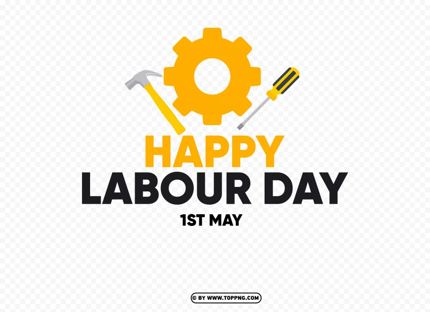1st May Labour Day Vector Logo Design PNG
