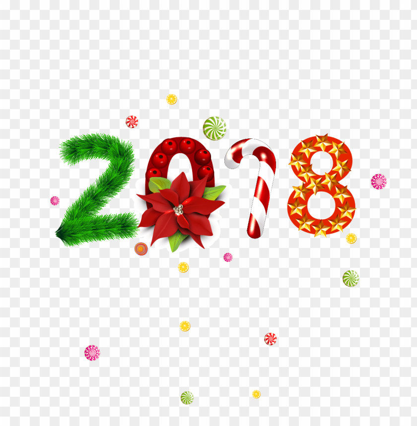 2018,color,digital,ornaments,2018 png,number 2018,2018 color ornaments