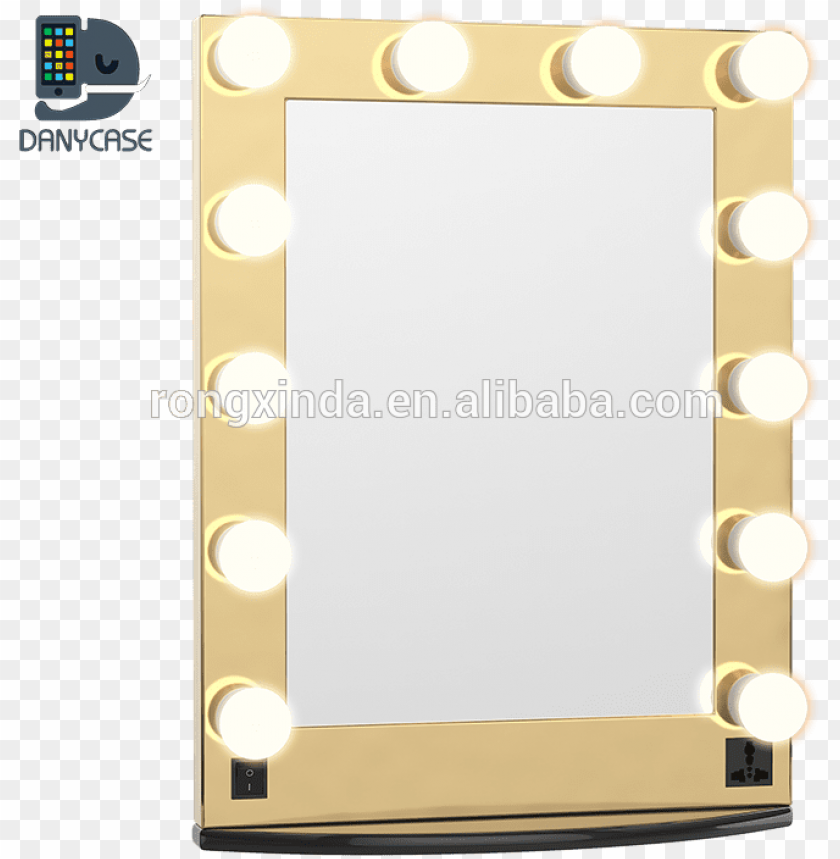 2018 Danycase New Hollywood Style Lighted Gold Rose Picture Frame PNG Image With Transparent Background