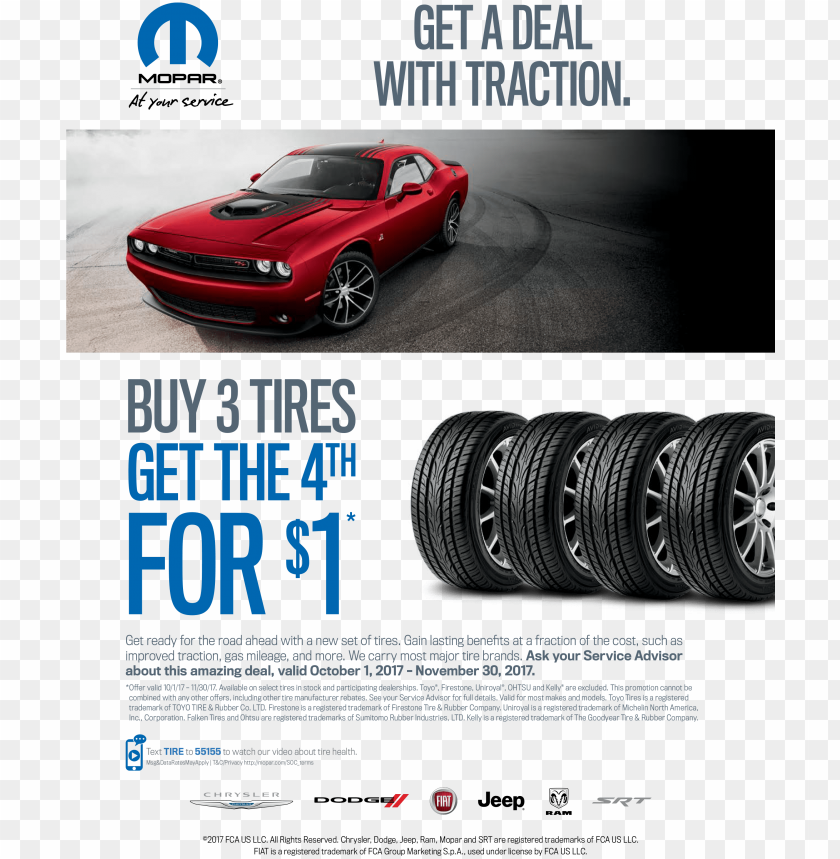 2018 mopar buy 3 tires get 4th PNG image with transparent background@toppng.com