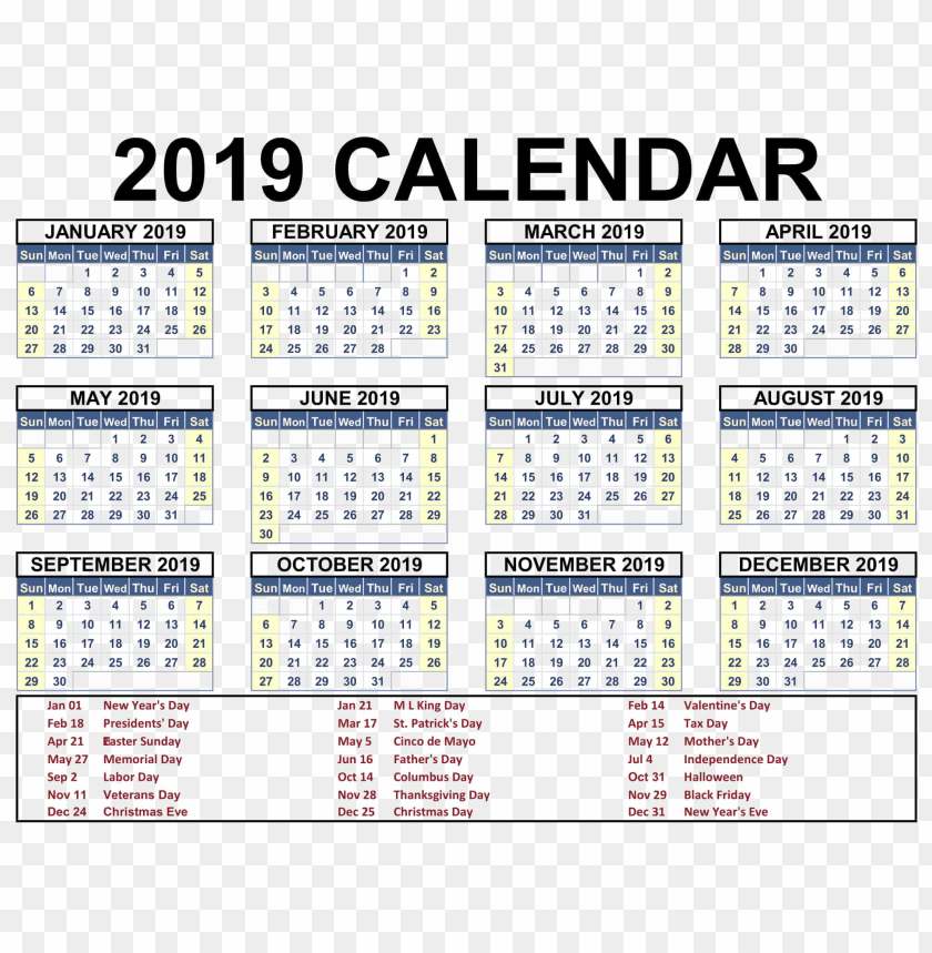 2019 indian calendar png images background -  image ID is 38012