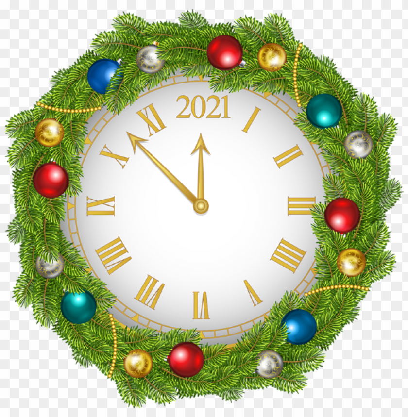 2021 new year clockimage PNG image with transparent background | TOPpng