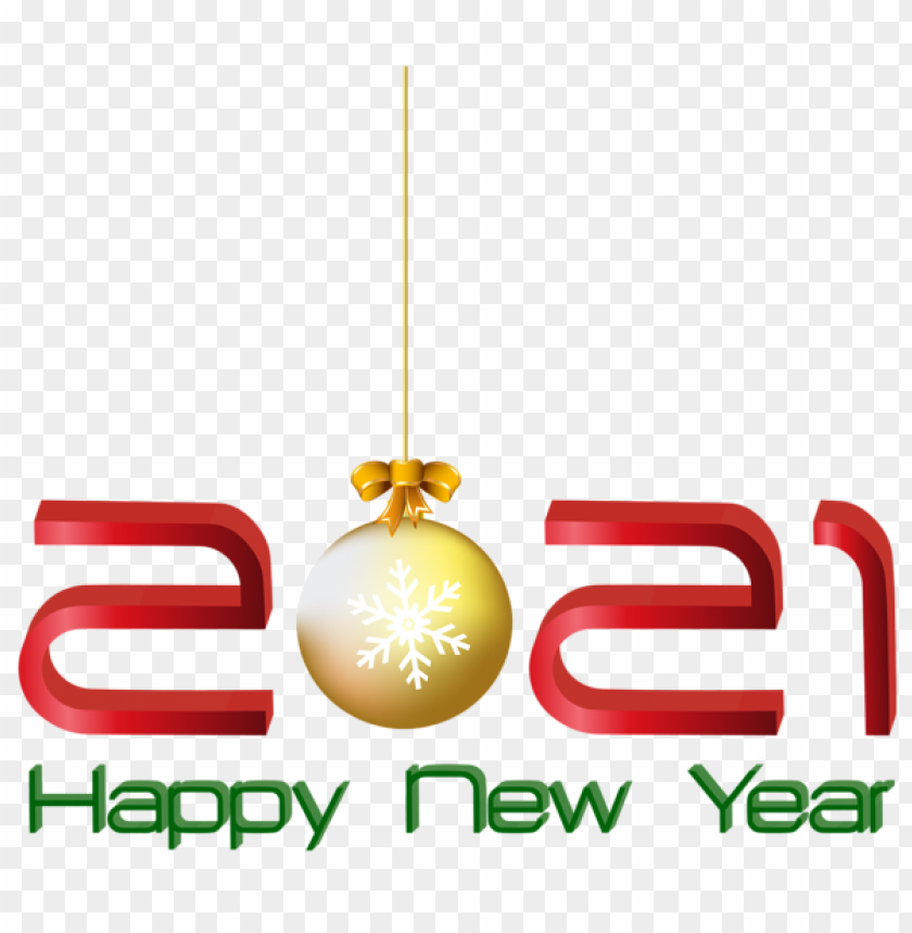 2021 red happy new year PNG image with transparent background | TOPpng