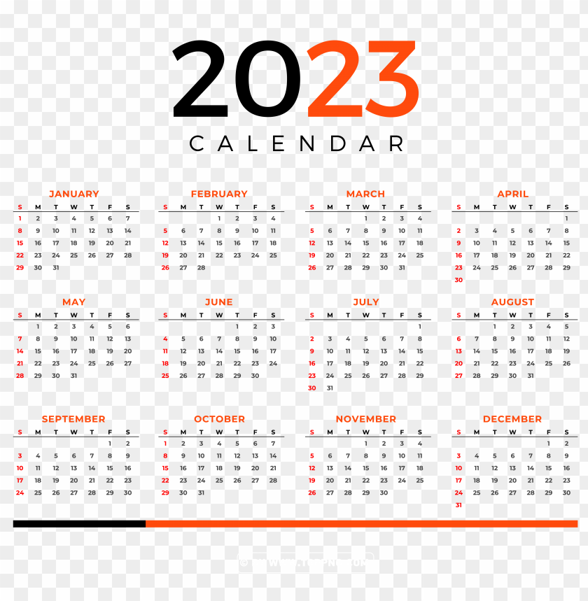 Calendrier 2023 png