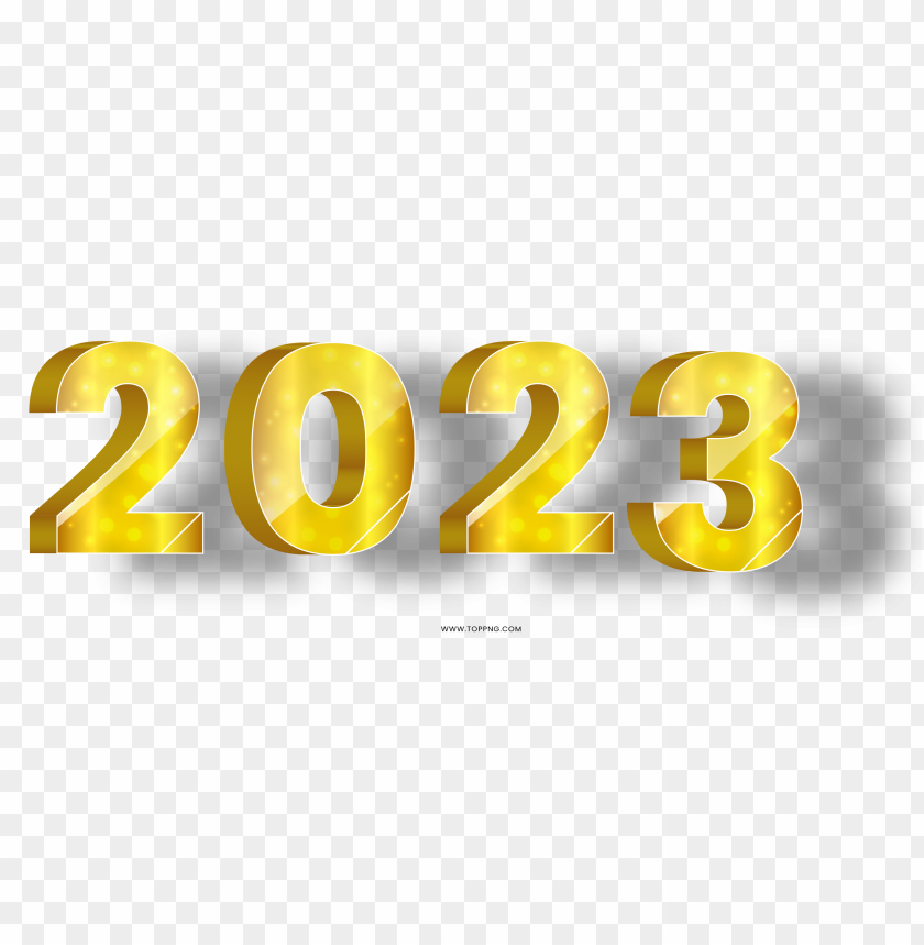 2023 gold 3d text numbers  png free, 2023  transparent background,2023 gold transparent png,2023 3d text 