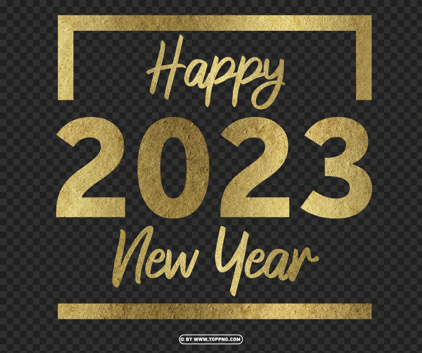 2023 gold happy new year design png,New year 2023 png,Happy new year 2023 png free download,2023 png,Happy 2023,New Year 2023,2023 png image