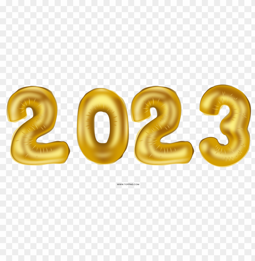 2023 golden numbers balloon  png free, 2023  transparent background,2023 balloon  transparent png,2023 golden