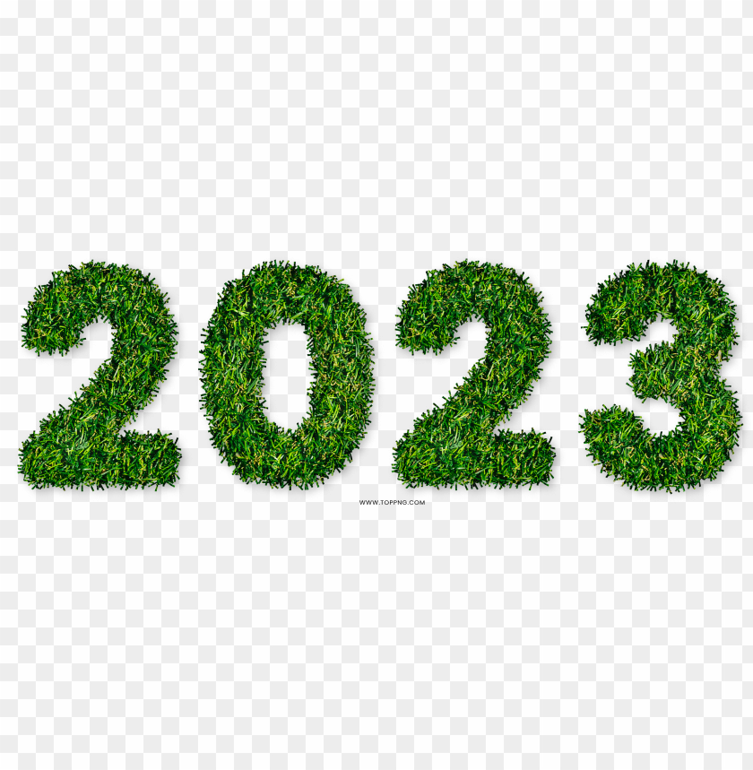 2023 png,grass numbers images with transparent background,2023 grass numbers png