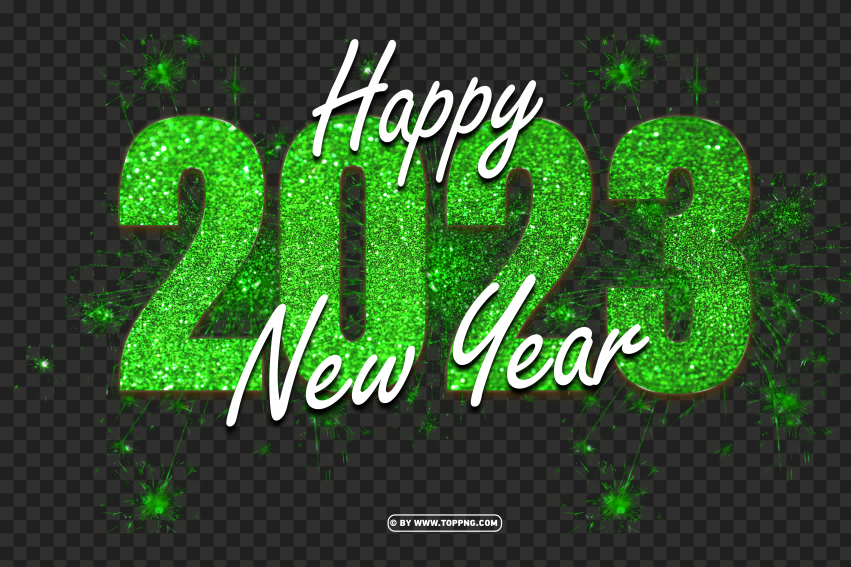 2023 happy new year green glitter with sparkler png,New year 2023 png,Happy new year 2023 png free download,2023 png,Happy 2023,New Year 2023,2023 png image