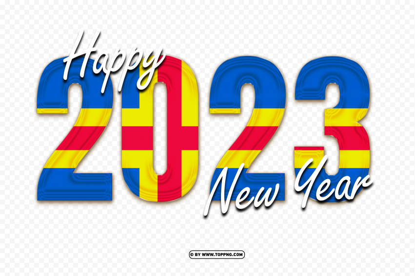 2023 happy new year with åland flag design png,New year 2023 png,Happy new year 2023 png free download,2023 png,Happy 2023,New Year 2023,2023 png image