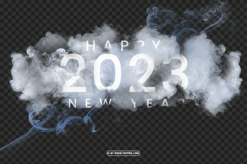 2023 happy new year with smoke design png,New year 2023 png,Happy new year 2023 png free download,2023 png,Happy 2023,New Year 2023,2023 png image