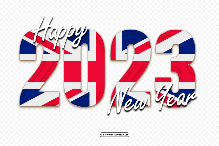 2023 happy new year with the united kingdom flag png,New year 2023 png,Happy new year 2023 png free download,2023 png,Happy 2023,New Year 2023,2023 png image