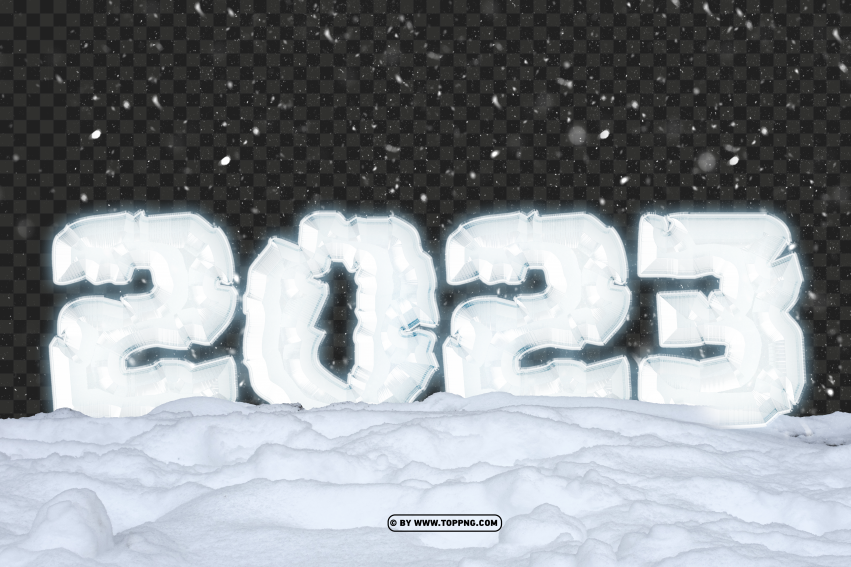 2023 ice text effect with snow winter background png,New year 2023 png,Happy new year 2023 png free download,2023 png,Happy 2023,New Year 2023,2023 png image
