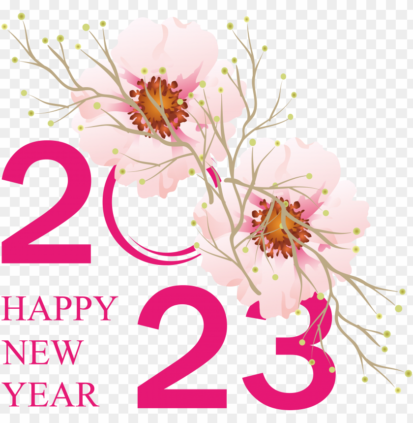 Happy New Year 2023 Christmas Clip Art PNG image with transparent background  | TOPpng