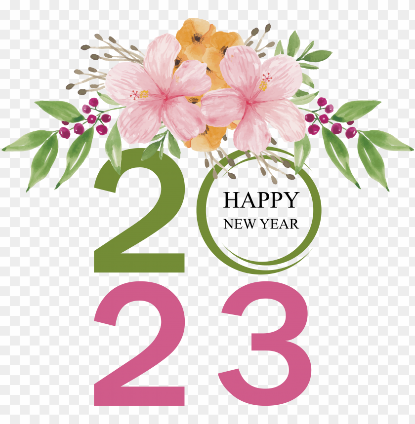 Happy New Year 2023 PNG Image With Transparent Background | TOPpng