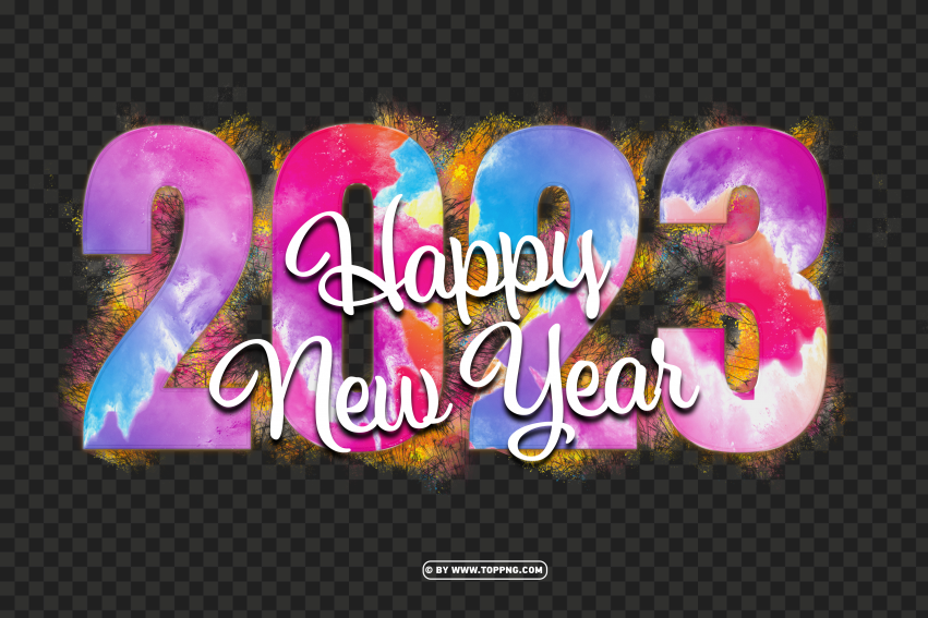 2023 new year with colorful powder explosion background png,New year 2023 png,Happy new year 2023 png free download,2023 png,Happy 2023,New Year 2023,2023 png image