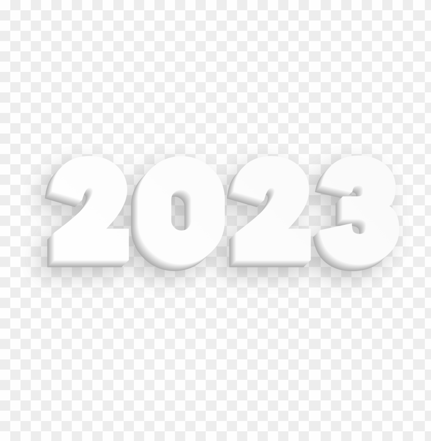 2023 white color minimalist 3d text - Image ID 484453