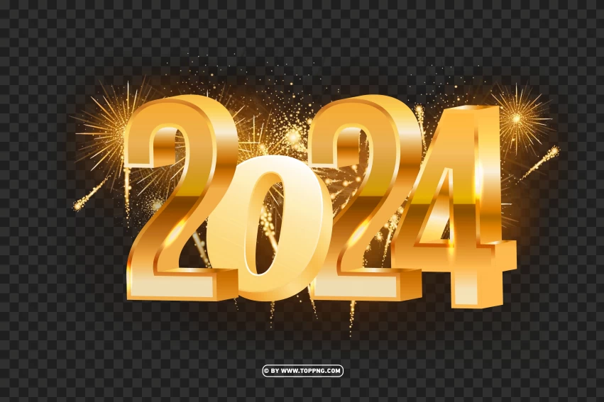 2024 graphic design elevated with firework gold transparent png , 2024 happy new year png,2024 happy new year,2024 happy new year transparent png,happy new year 2024,happy new year 2024 transparent png,happy new year 2024 png