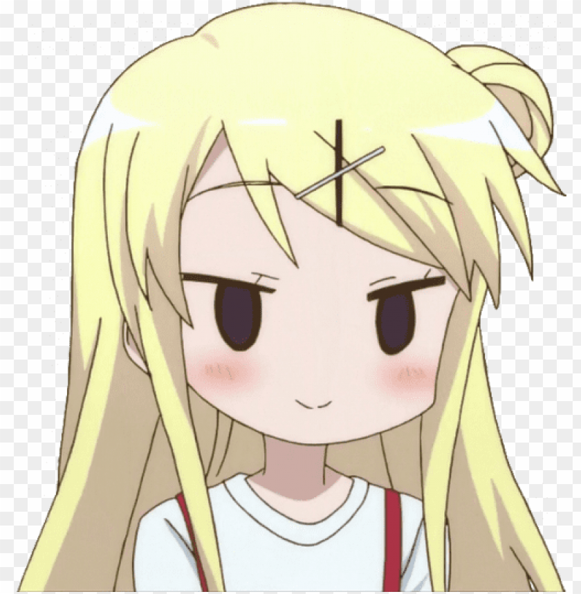 View Transparent Smug Anime Face Png PNG