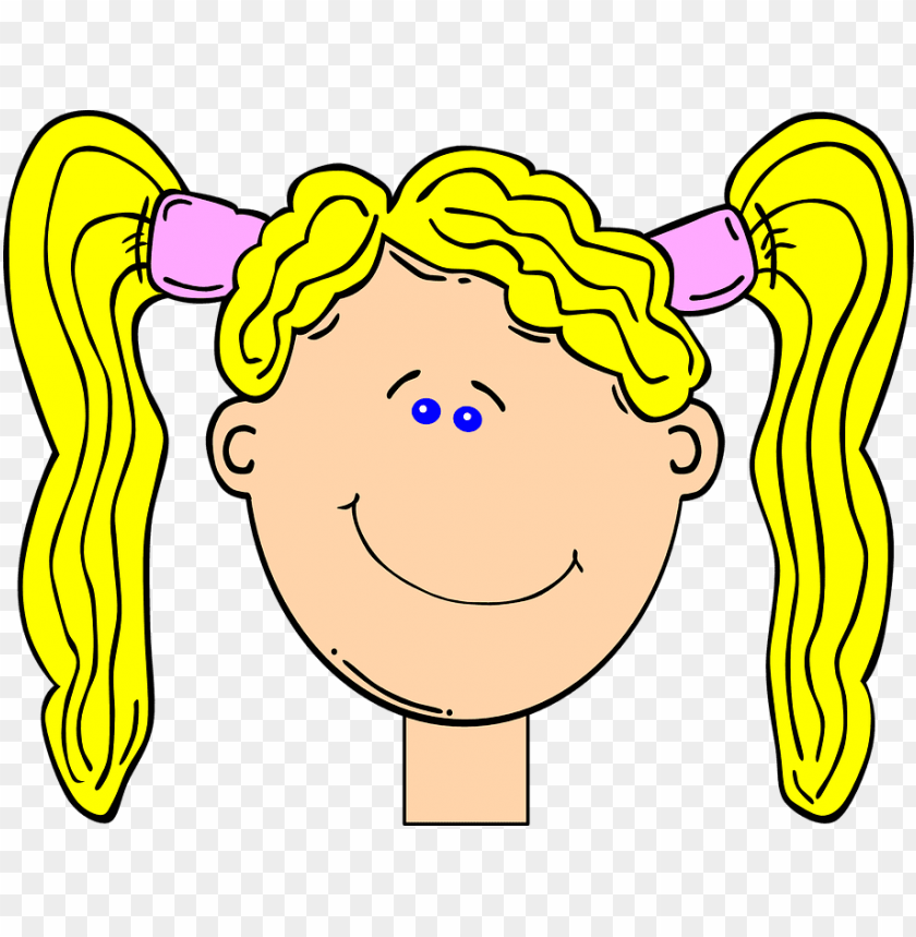 28 collection of blonde girl clipart png - clip art pig tails PNG image with transparent background@toppng.com