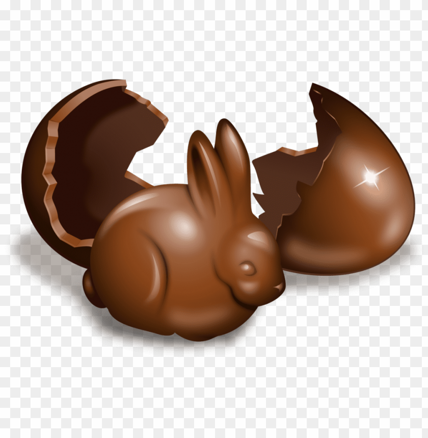 2fqm8uwqxd Hatched Chocolate Easter Bunny - Chocolate Broken PNG Transparent With Clear Background ID 394568