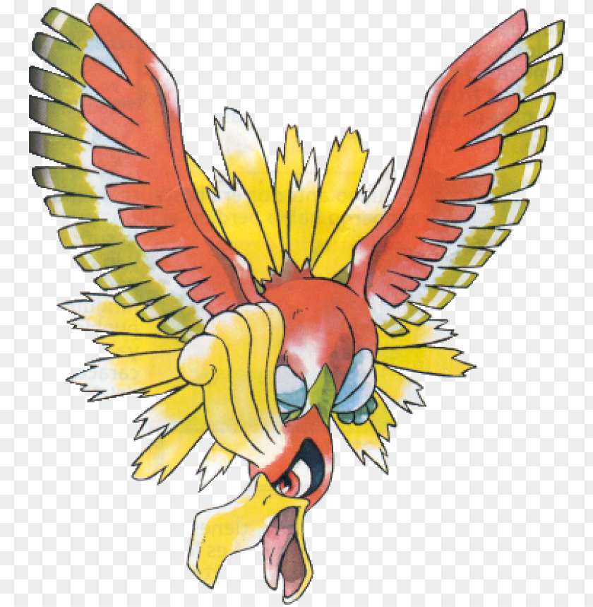 358 ho-oh - ken sugimori ho oh PNG image with transparent background.