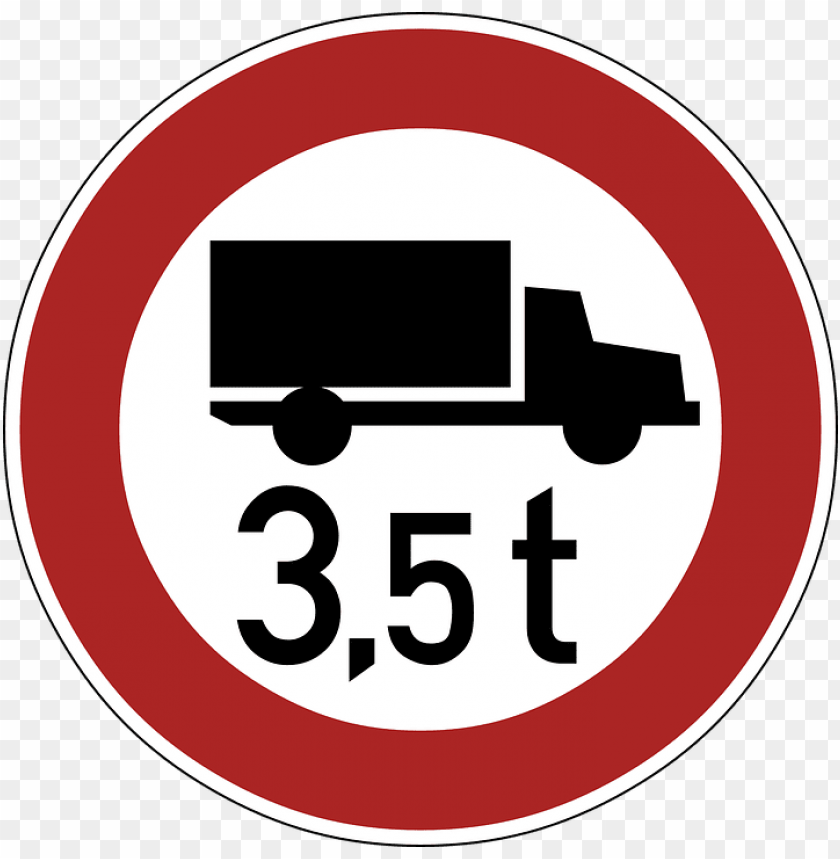 transport, traffic signs, 3.5t restriction truck road sign, 
