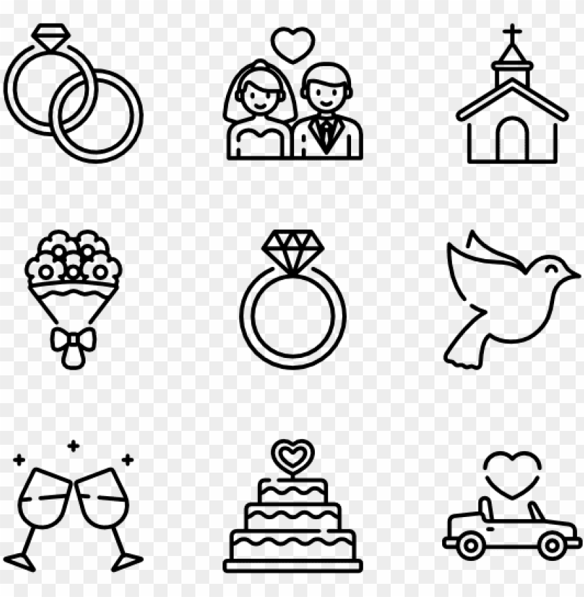 36 couple wedding love icon packs - wedding icon transparent background png - Free PNG Images@toppng.com