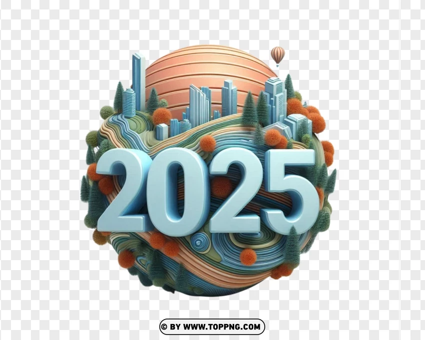 2025, new year,logo,3d,  Number,  Background,  Celebration