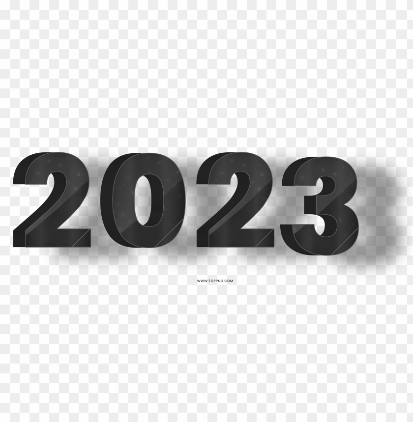 2023 black 3d text numbers  png free, 2023  transparent background,2023 black  transparent png,2023 3d text 