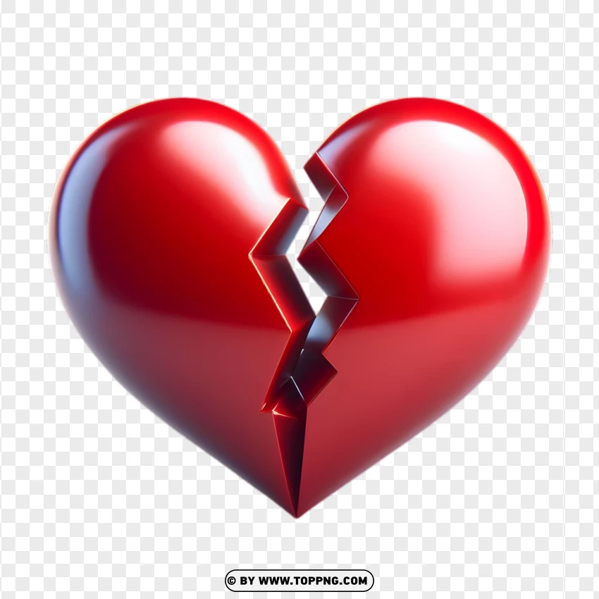 3D Deeply Cracked Heart PNG | TOPpng