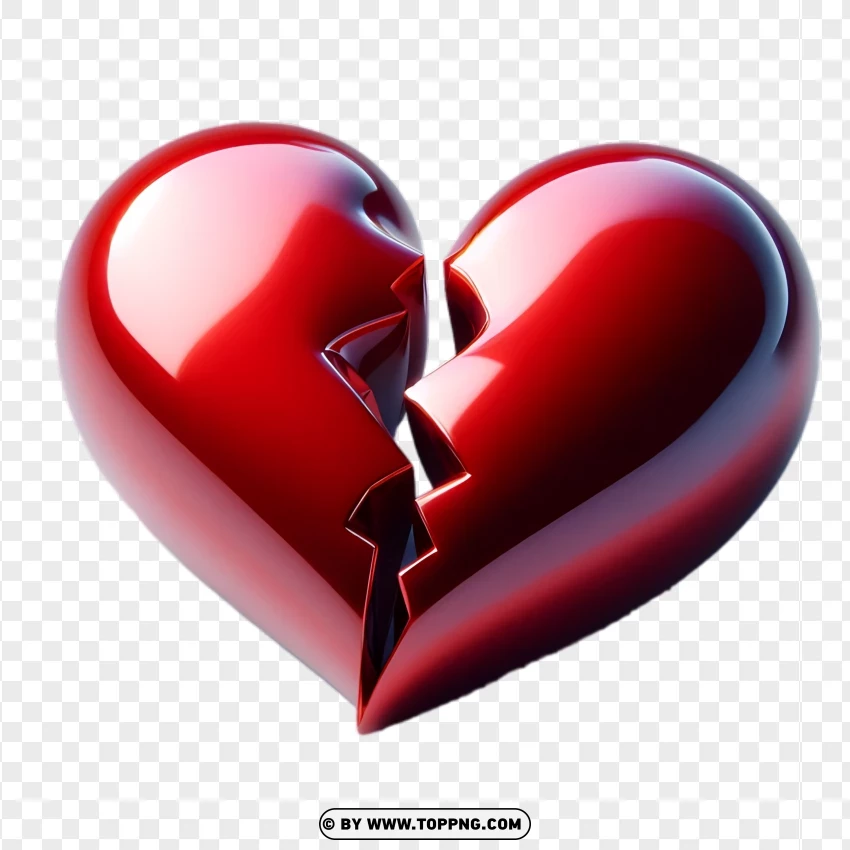 heart, Broken heart, heart png, 3d heart