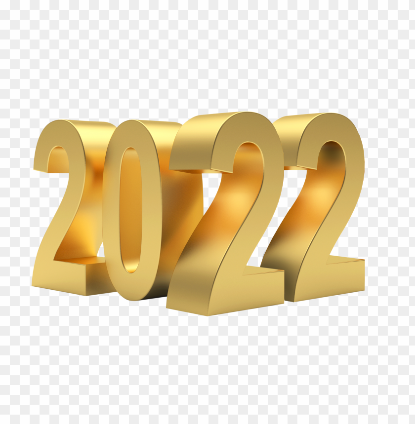 3d gold 2022 PNG image with transparent background@toppng.com