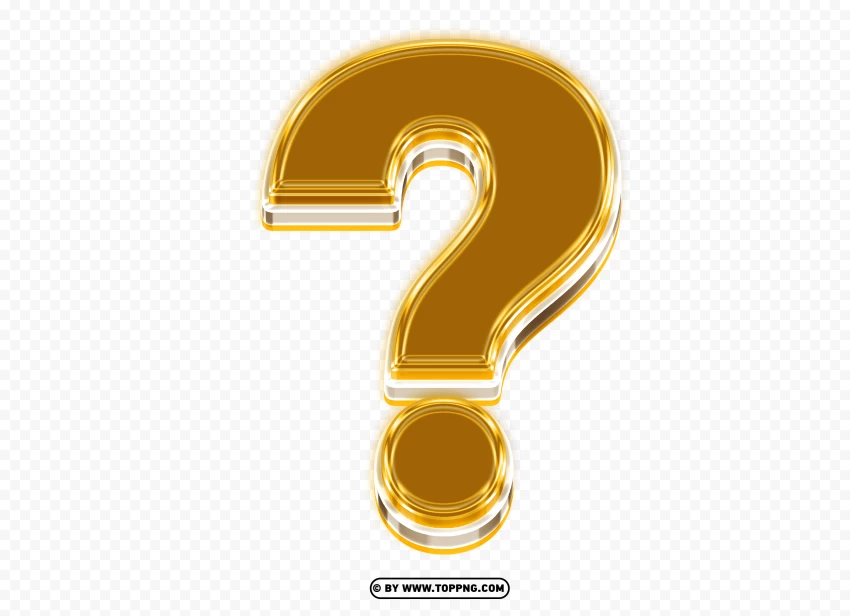 3d Gold Question Mark Icon Questioning For Answers Pro PNG - Image ID 489478