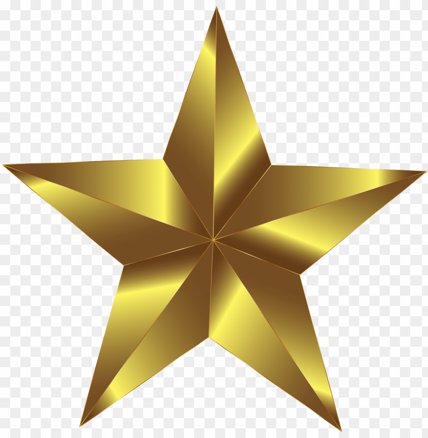 3d gold star png PNG image with transparent background | TOPpng