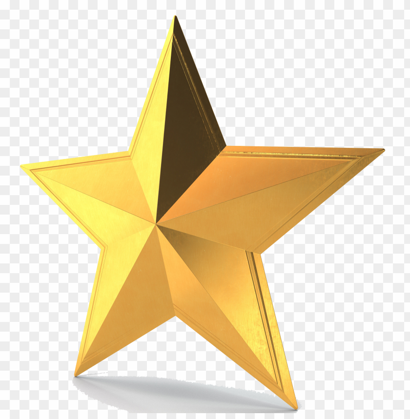 free PNG 3d gold star yellow right view PNG image with transparent background PNG images transparent