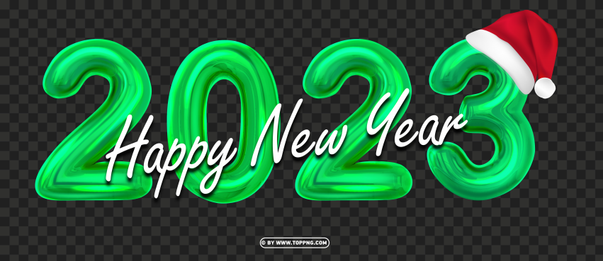 3d green numbers 2023 happy new year with santa hat png,New year 2023 png,Happy new year 2023 png free download,2023 png,Happy 2023,New Year 2023,2023 png image
