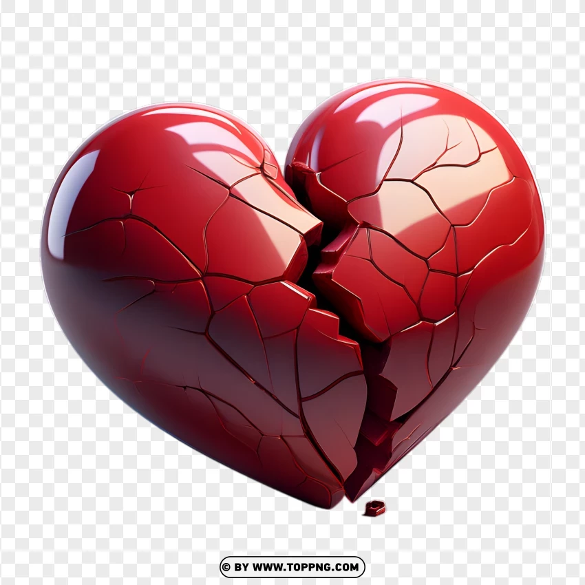 heart, Broken heart, heart png, 3d heart